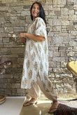 Mika Flower & Stripe Duster Shirt Stone